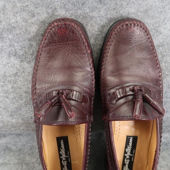 Stamati Mastroianni Shoes Mens 10 Tassel Loafers Moccasin Leather Classic Brown main image 7